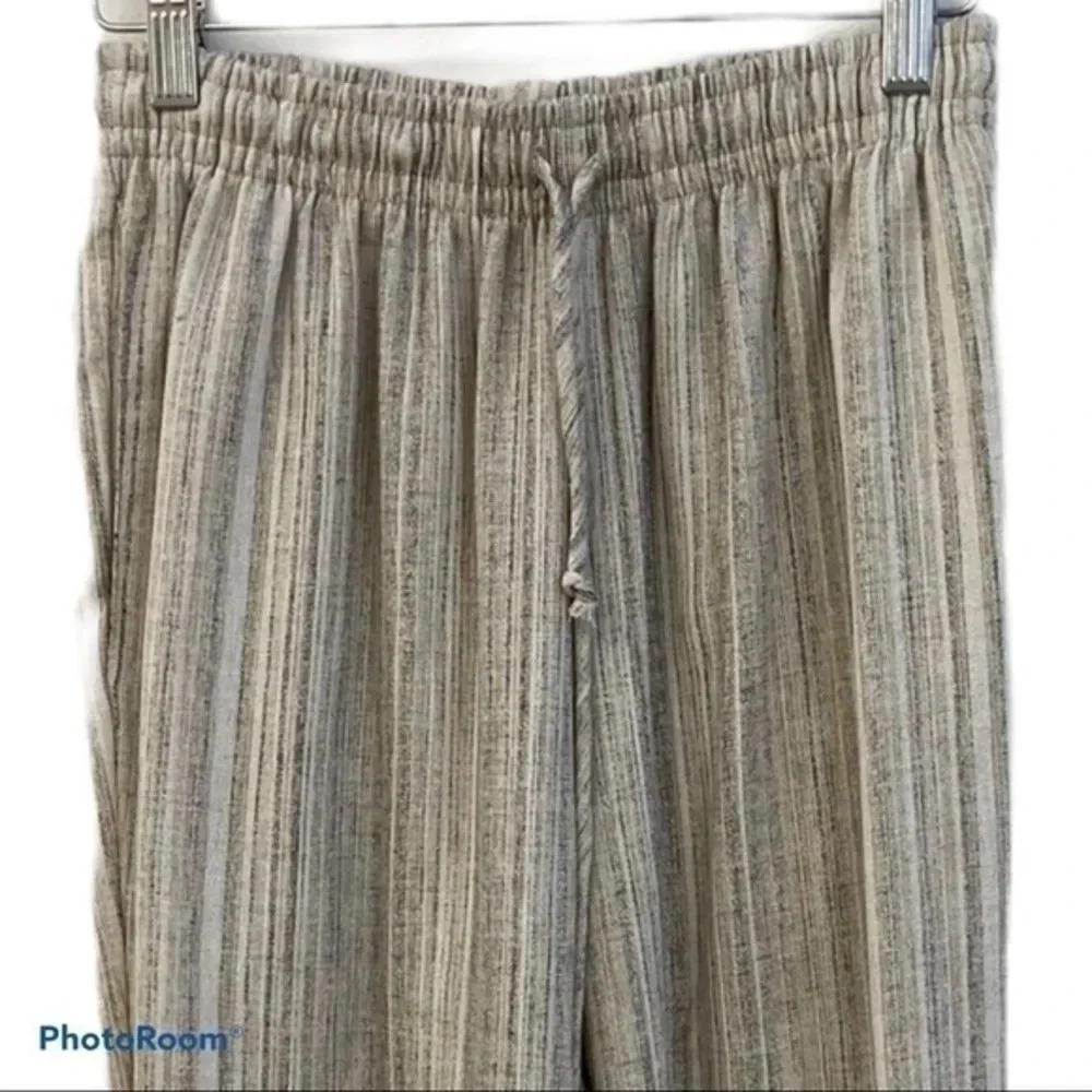 Alfred‎ Dunner Crinkle Pin Stripe Size 8 Elastic Waist Pant Suit Neutral Colors‍ - Picture 4 of 16